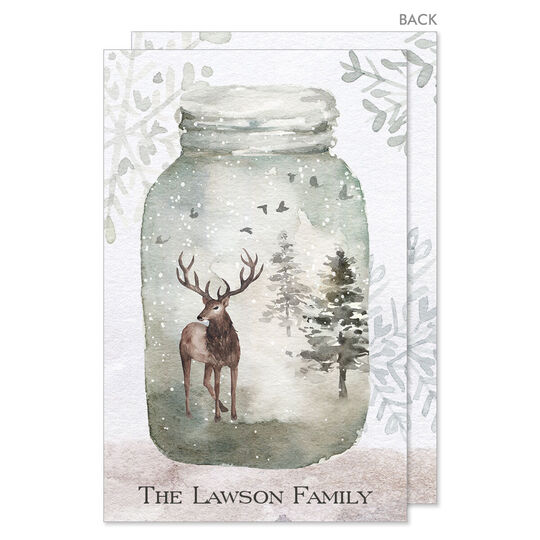 Winter Mason Jar Flat Gift Enclosures